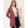 INSPIRE CHIC Women's Mid-thigh Collarless Single Breasted Outwear Winter Overcoat - 3 of 4