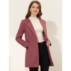 INSPIRE CHIC Women's Mid-thigh Collarless Single Breasted Outwear Winter Overcoat - image 3 of 4