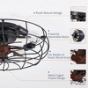 Arceso 20 inch Caged Ceiling Fan with Light, Remote Control, 6-Speed Adjustable, Ideal for Indoor Use - 3 of 4