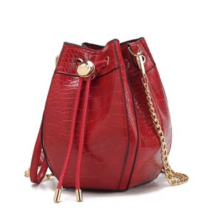 MKF Collection Cassidy Crocodile Embossed Vegan Leather Women’s Hobo Bucket Bag by Mia K - 1 of 4