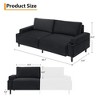 81'' Modern Loveseat Sofa for Living Room, Small Couches with Cup Holder & Storage Bag, 3-Seater Deep Seating with Soft Cushions & Sturdy Wood Frame - 4 of 4