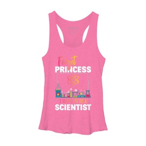 Women's Design By Humans Forget Princess I Want To Be A Scientist By BaoMinh Racerback Tank Top - 1 of 3