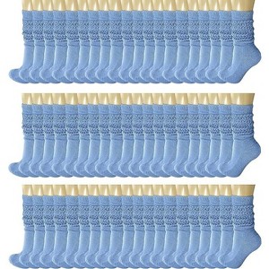 120 Pairs Extra-Long Heavy Slouch Socks – Women's Shoe Size 5-10, Cotton Blend, Retro 80s Style - 1 of 1