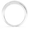 Pompeii3 1Ct Diamond Men's Ring Brushed Wedding Band in White Rose or Yellow Gold - 2 of 4