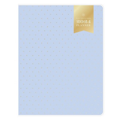 Day Designer 2024 Planner 8.5x11 Monthly Clear Cover Swiss Dot Periwinkle  : Target