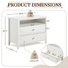 EROMMY 29.9" W Wood Nightstand With Two Drawers - 4 of 4