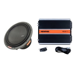 Memphis Audio VIV1212 VIV 12" 1 OR 2 OHM Subwoofer and MJP1000.1 Monoblock Subwoofer Amplifier - 1 of 4