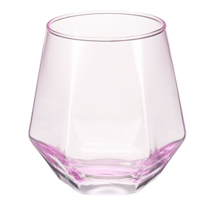 Unique Bargains Diamond Stemless Design Whiskey Glasses Drinkware