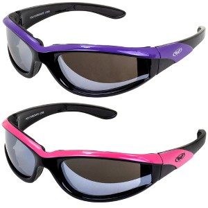 2 Pairs of Global Vision Eyewear Hawkeye Safety Motorcycle Glasses - 1 of 4