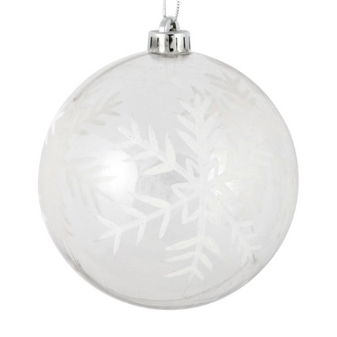 Snowflake Christmas Ornaments - Set of 74 Snowflakes - 2 D White  Snowflakes 4 D Clear Iridescent Snowflakes 5 D Clear Iridescent  Snowflakes - 6 D