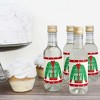 Big Dot of Happiness Ugly Sweater - Mini Wine & Champagne Bottle Label Stickers - Holiday and Christmas Party Favor Gift for Women and Men - Set of 16 - 3 of 4