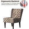 Bestier Mid Century Fabric Accent Chairs with Wing-back Brown - 3 of 4