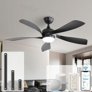 HOMLUX 52" Smart Ceiling Fan with Light & 3 Control Ways & 6-Speed & 2-Timer - 1 of 4