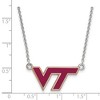 Black Bow Jewelry Sterling Silver Virginia Tech Hokies NCAA Necklace 18 Inch - 2 of 4