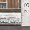 Nuloom Wylde Moroccan 4x6 Shag Indoor Area Rug for Living Room Bedroom Dining Room Nursery Kitchen, Grey/Ivory - 3 of 4
