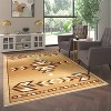 Emma and Oliver Olefin Accent Rug with Southwestern Geometric Arrow Design and Natural Jute Backing - 2 of 4