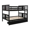 NicBex Full Size Bunk Bed Convertible Pine Bed Frame with 2 Drawers, Ladder and Full Length Guardrail for Bedroom, No Box Spring Required - 3 of 4