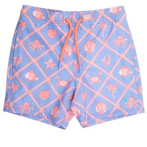 RuggedButts Boys UPF50+ Sun Protected Stretch Swim Trunks - 1 of 4