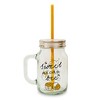 Silver Buffalo Winnie the Pooh Sweet as Can Bee 21 Ounce Glass Mason Jar With Lid and Straw - image 2 of 4