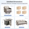 Outdoor Patio Furniture Set with Fire Pit Table and Swivel Rocking Chairs,5 Pieces Wicker Conversation Sets 3-Seater Sofa Couch Outside Furniture - 2 of 4