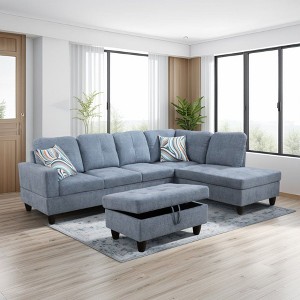 Elevate Your Living Space with Our Stylish L-Shaped Sectional Sofa �C Comfort, Functionality, and Aesthetic Appeal All in One - 1 of 4