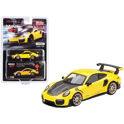 Porsche 911 GT2 RS Racing Yellow with Gold Wheels Limited Edition to 2400 pieces Worldwide 1/64 Diecast Model Car by True Scale Miniatures