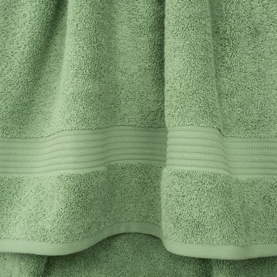Sage Green Turkish Cotton 6-Piece Bathroom Towel Set