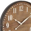 River Parks Studio Sweetwater 23 3/4" Round Matte Wood Grain Brown Wall Clock - 3 of 4