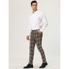 Lars Amadeus Men's Dress Plaid Formal Slim Fit Printed Business Checked Trousers - 4 of 4