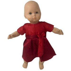 Doll Clothes Superstore Handmade Red Glitter Dress Fits 15-16 Inch Cabbage Patch Kid And Baby Dolls - 1 of 4