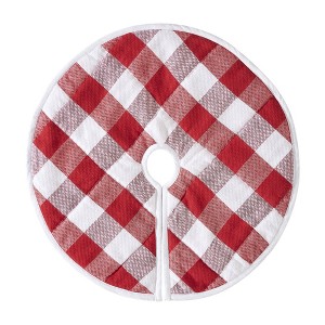 Annie Red Check Tree Skirt 24 VHC Brands - 1 of 3