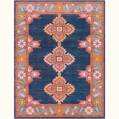 Mark & Day Isla 7'10"x10'3" Rectangle Woven Indoor Area Rugs Navy/Gray: Stain-Resistant, Pet Friendly, Traditional Decor