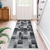 Fulvari Washable Indoor Runner Rug with Rubber Backing,Modern Geometric Patchwork Aesthetic Carpet for Bedroom,Hallway - 3 of 4