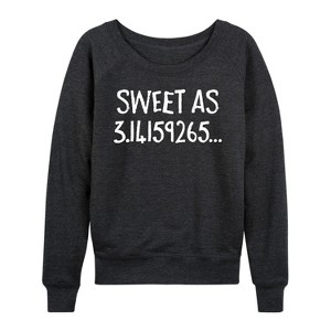 Women's - Instant Message - Sweet As 3 Lightweight French Terry Wide Neck Long Sleeve Graphic Shirt - 1 of 4