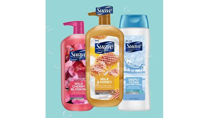 Suave Essentials Sweet Pea &#38; Violet Hydrating Body Wash Soap for All Skin Types - 18 fl oz, 2 of 9, play video