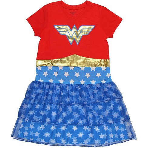 Dc Comics Wonder Woman Girls' Costume 3 Tier Nightgown : Target