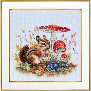 VDV Chipmunk Autumn Cross Stitch Kit M-0327 : Target