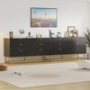 6 Drawer Dresser,Modern Dresser Chest with Wide Drawers and Metal Handles,Wood Storage Chest of Drawers for Bedroom,Living Room,Hallway,Entryway - 4 of 4