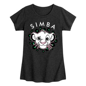 Girls' - Disney - Cheetah Print Fitted Short Sleeve Graphic T-Shirt - 1 of 4