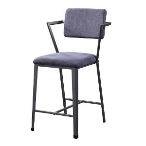 Cargo 24" Counter Height Barstool Fabric and Gunmetal - Acme Furniture - 1 of 4