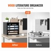 VEVOR Literature Organizers, 5 Compartments Office Mailbox with Adjustable Shelves, Wood Literature Sorter 13.9x12x13 inches, EPA Certified, Black - 3 of 4