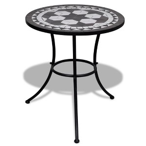 vidaXL Bistro Table Blue and White 23.6" Mosaic - 1 of 4