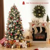 Tangkula Pre-Lit Artificial Christmas Tree w/ 1072 PE & PVC & PET Branch Tips - 3 of 4