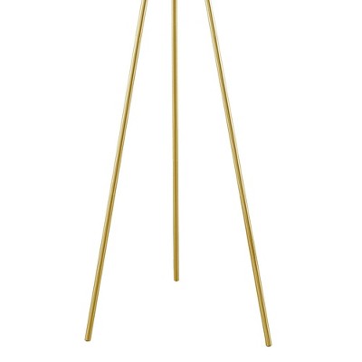Elegant Silver Tripod Floor Lamp with Glass Shade