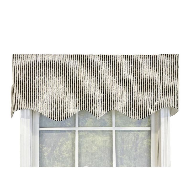 Duval Regal Valance 3in Rod Pocket 50in x 17in for Kitchen Living Room by RLF Home, 1 of 5