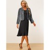 Allegra K Women's Winter Warm Cropped Collarless Faux Fur Fluffy Jacket - 3 of 4
