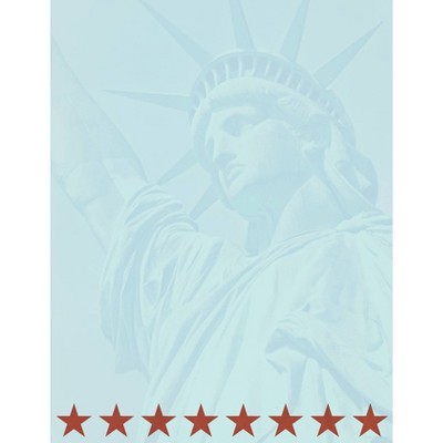 80ct Lady Liberty Letterhead Blue