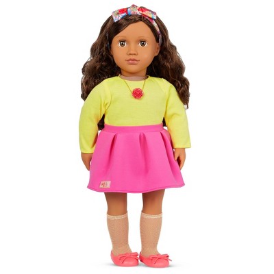 Our Generation Luz 18 Doll With Red & Green Holiday Sweater Dress Outfit :  Target