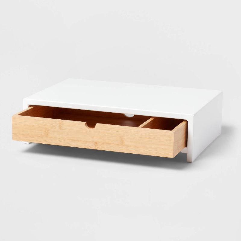 White Monitor Stand with Drawer - Brightroom&#8482;, 4 of 5