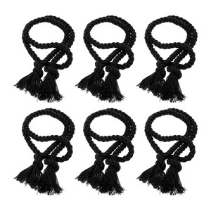 Unique Bargains Hand-Woven Decorative Tassel Rope Curtain Tiebacks 30" - 1 of 4